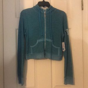 Ivey Blue Cropped Hoodie